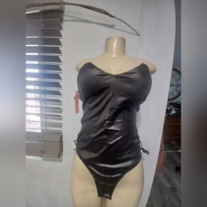 Elegant Black Satin Bustier